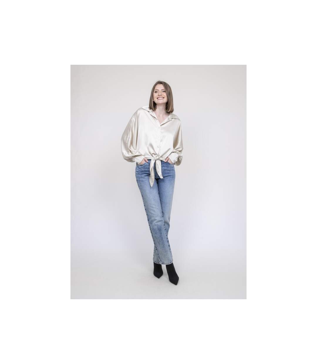 Chemise satin à nouer OBANA - Dona X Lisa-4