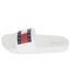 Mens Flag Logo Moulded Footbed Sliders White Tommy Jeans-2