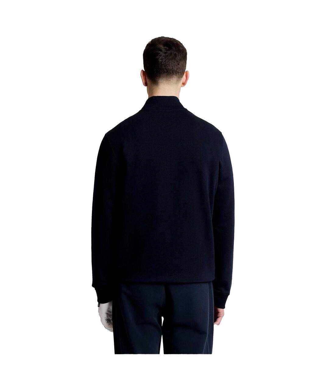 Haut De Golf À Col Montant Zippé Motif/style Logo Brodé Homme Bleu Marine Foncé Lyle & Scott-3