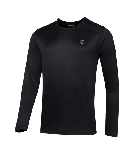 Mens Ventura Grid Crew Neck Fleece Top Black Dare 2B