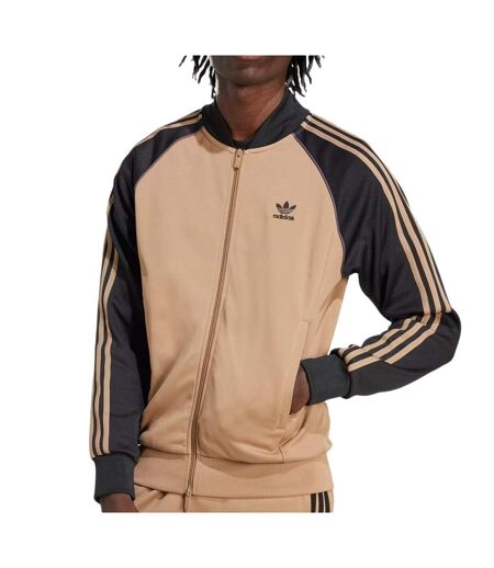 Veste de survêtement marron homme adidas classics sst