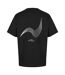 T-shirt Manches Courtes Homme Noir Hybrid Performance-3