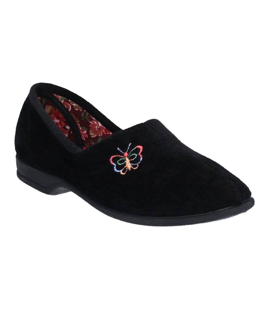 Mirak Bouquet / Ladies Slipper / Classic Womens Slippers (Black) - UTFS1170