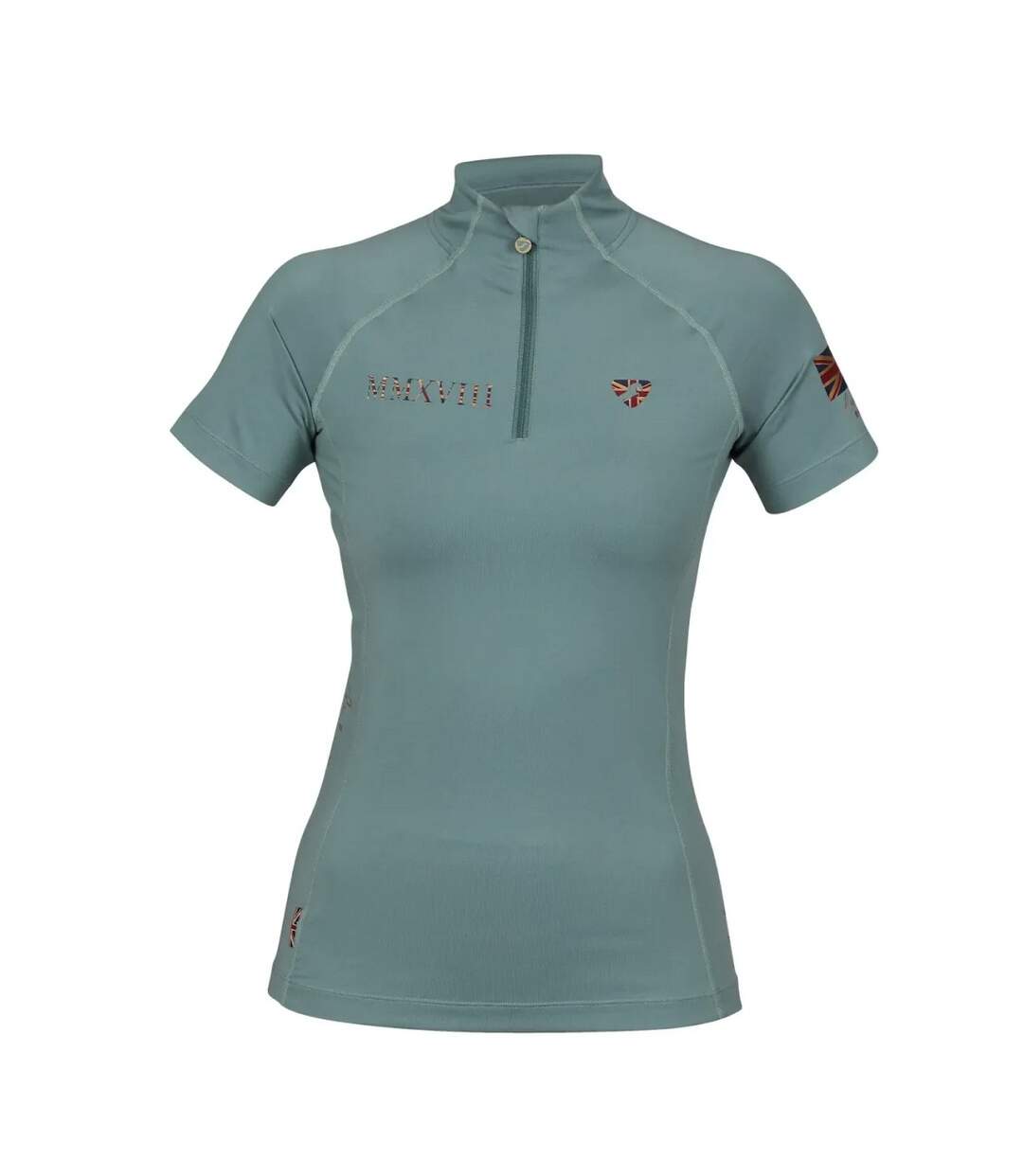 Haut thermique team femme vert de gris Aubrion-1