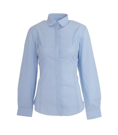 Brook Taverner Womens/Ladies Trevi Long Sleeve Poplin Shirt (Sky Blue) - UTPC2638
