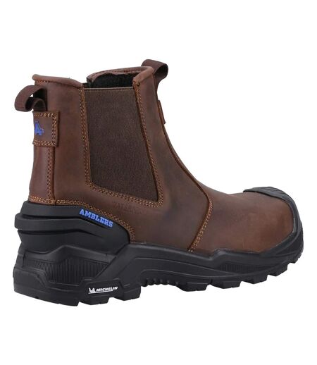 Mens 982c dealer leather safety boots brown Amblers