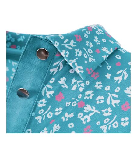 Polo femme turquoise pâle / blanc Island Green