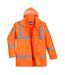 Portwest Mens Rain Hi-Vis Breathable Safety Traffic Jacket (Orange) - UTPW791