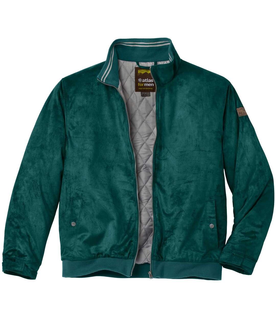 Men's Green Faux-Suede Jacket-5