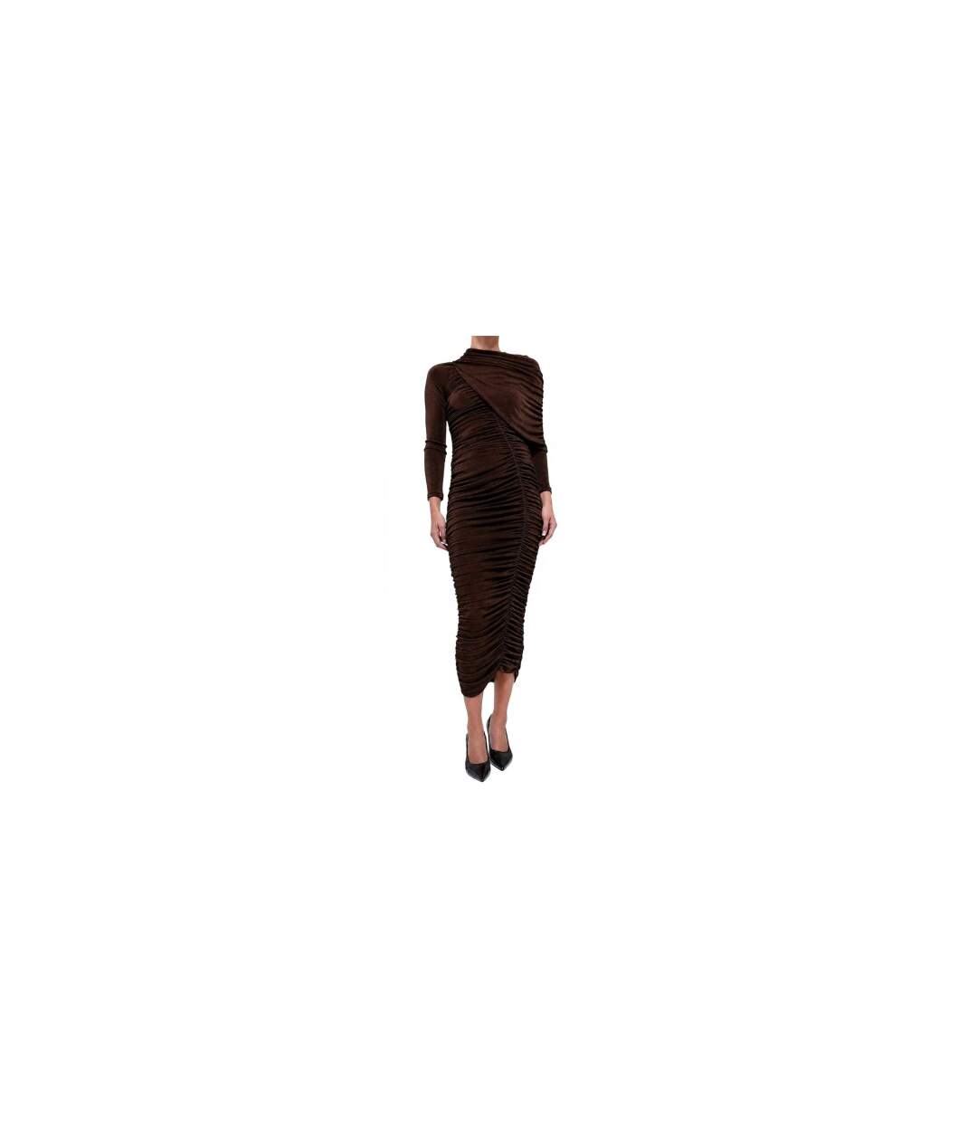 Robe Mi-longue Melina Femme Marron Bardot-1