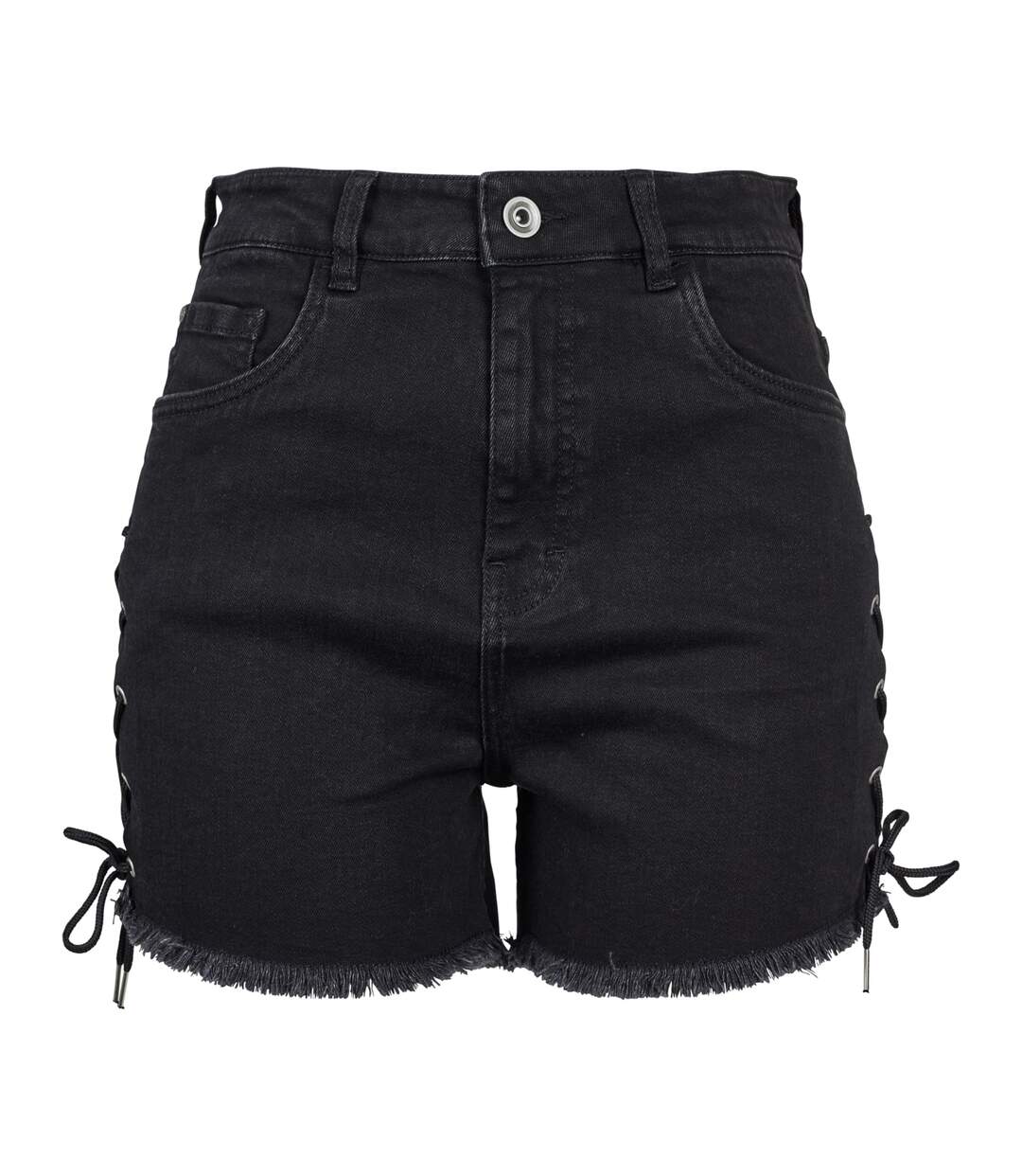 Short Motif/style À Lacets Femme Noir Urban Classics-1