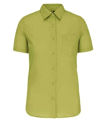 Chemise popeline manches courtes - Femme - K548 - vert lime