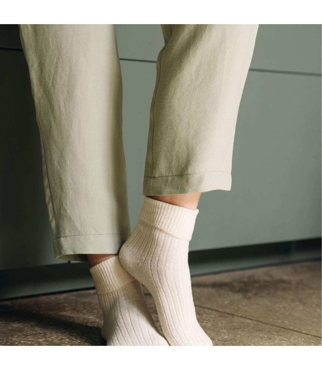 Steven - 3 Paires Femme Chaussettes Laine Mi-mollet Respirant Chaudes-4