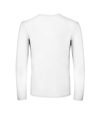 B&C Mens Round Neck Long-Sleeved T-Shirt (White)