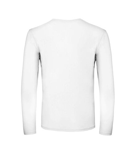 B&C Mens Round Neck Long-Sleeved T-Shirt (White) - UTBC5634
