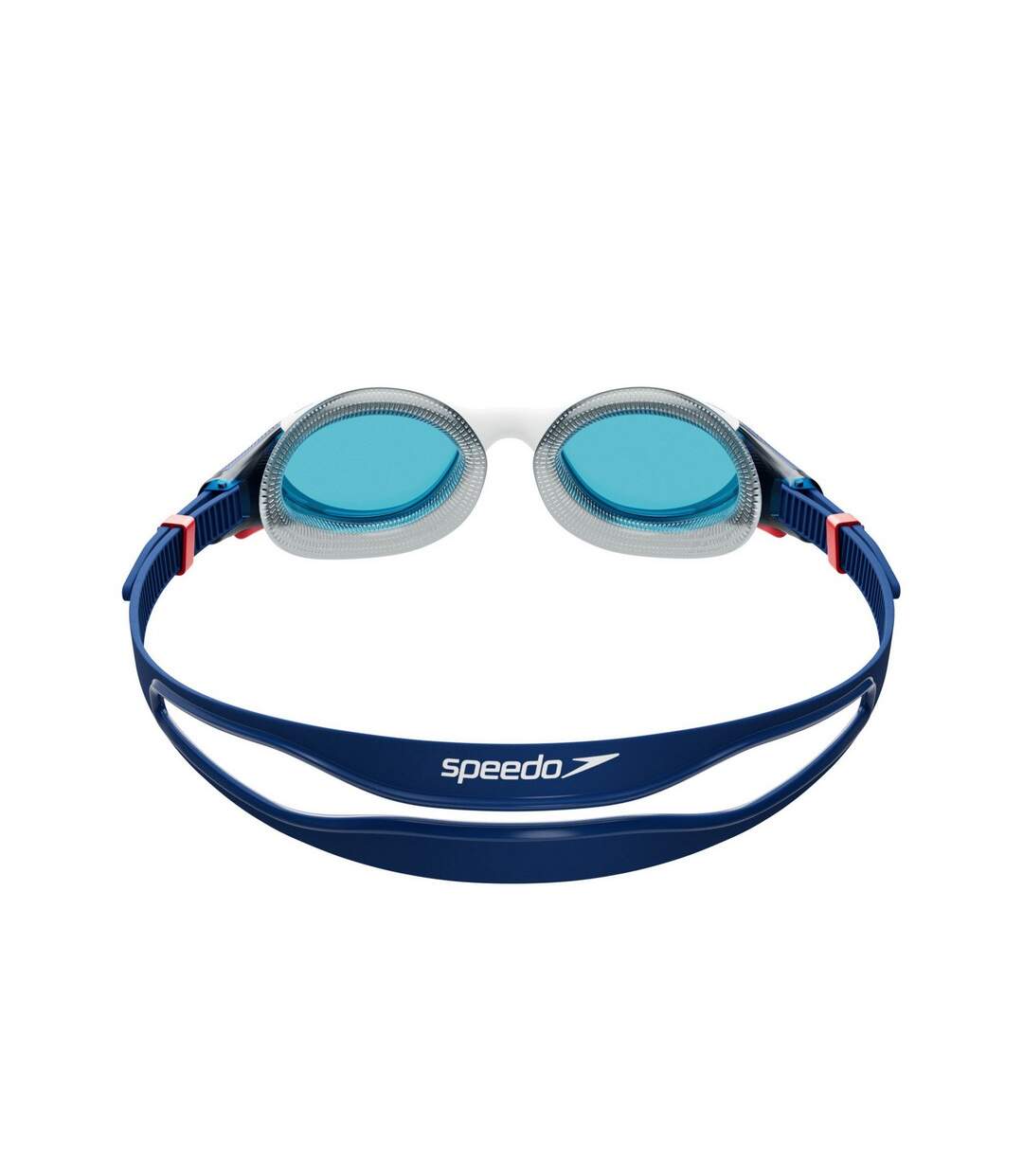 Mens Biofuse Swimming Goggles Blue White Red Speedo-2