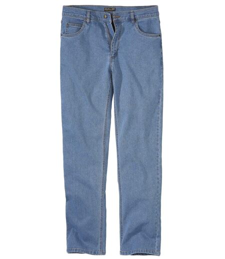 Modré strečové džínsy Regular
