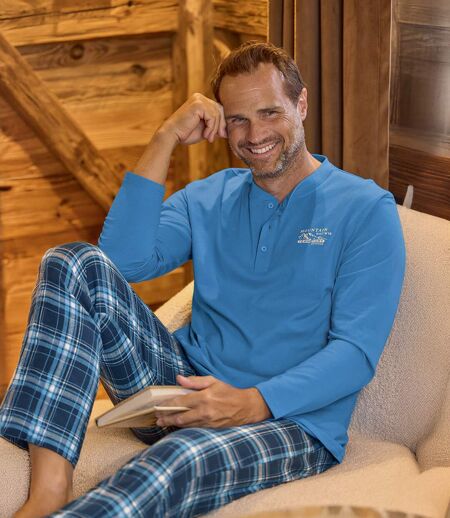 Jersey-Pyjama mit Karos