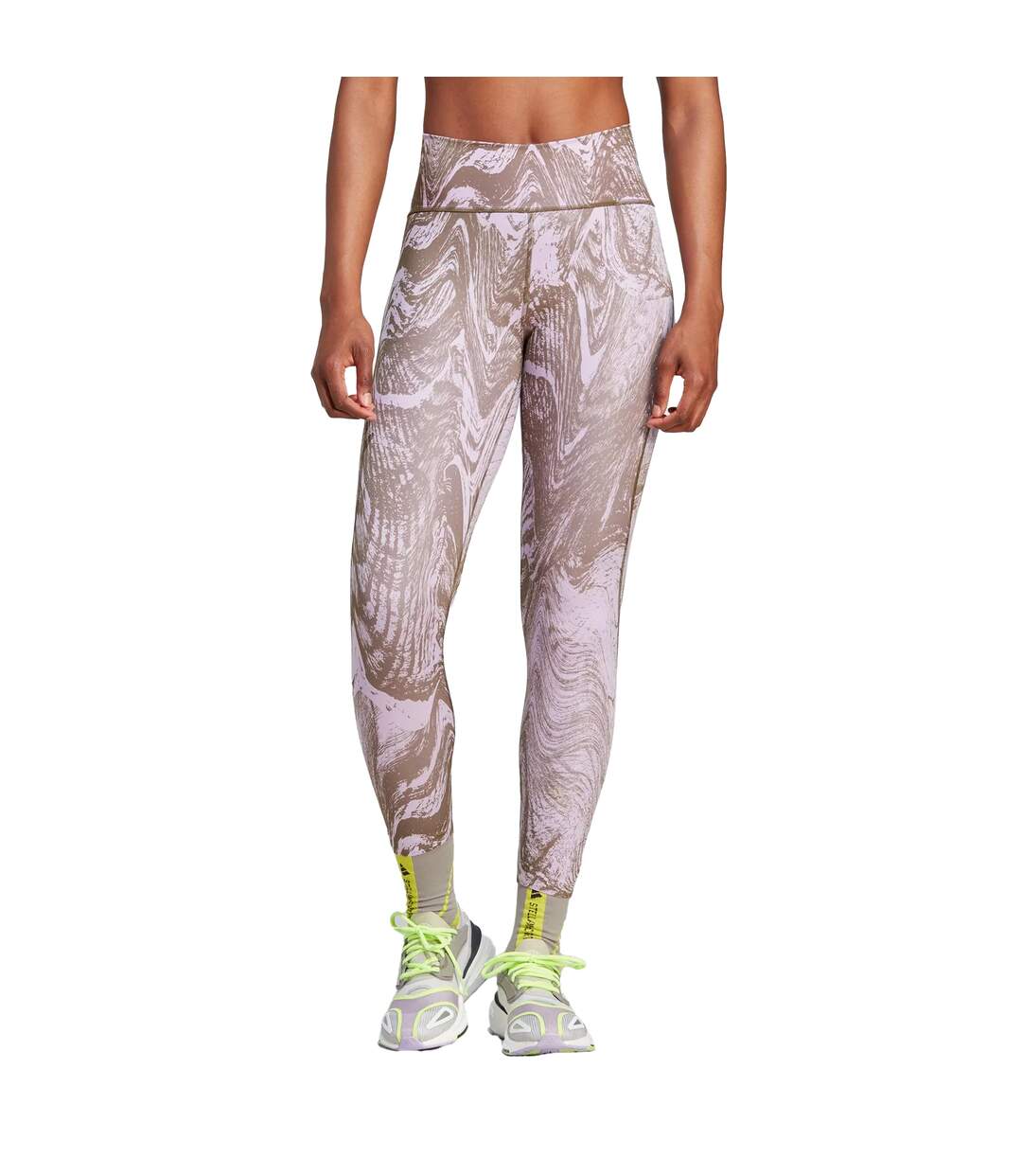 Womens/ladies Marble Leggings Purple Adidas-4