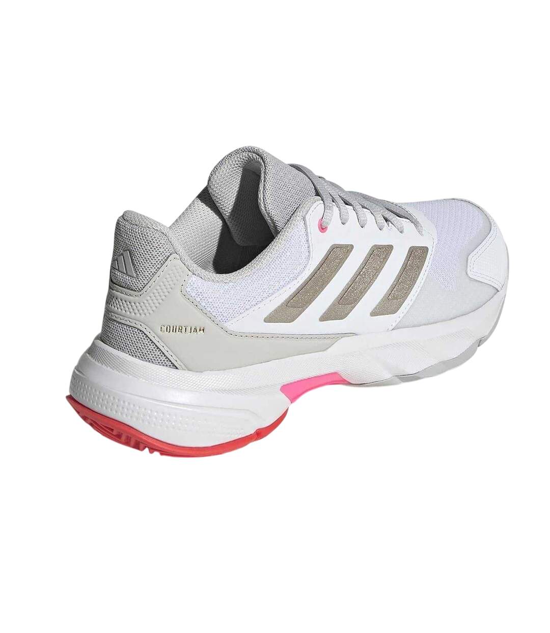 Chaussures De Tennis Motif/style 3 Rayures Courtjam Control Femme Blanc Rose Adidas-2