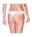 Womens/ladies Logo Cotton Blend Thong White Calvin Klein-4