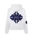 Sweat À Capuche Motif/style Flou Homme Blanc Bleu Marine Couture Club-3