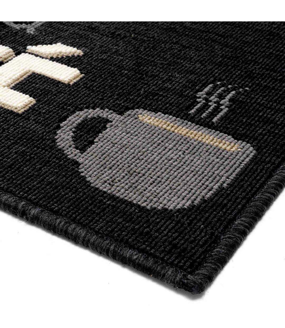 Tapis de Cuisine Breakfast 50x80cm Noir-2