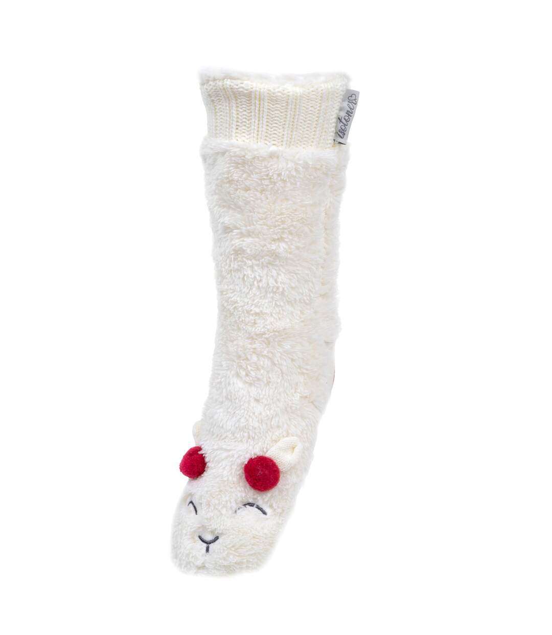 Isotoner Chaussettes d'intérieur femme sherpa, picots antidérapants-1