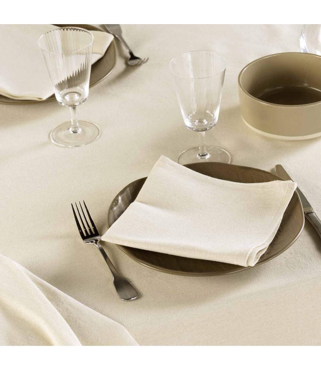 Nappe Rectangle Uni Serafine 140x240cm Naturel-3