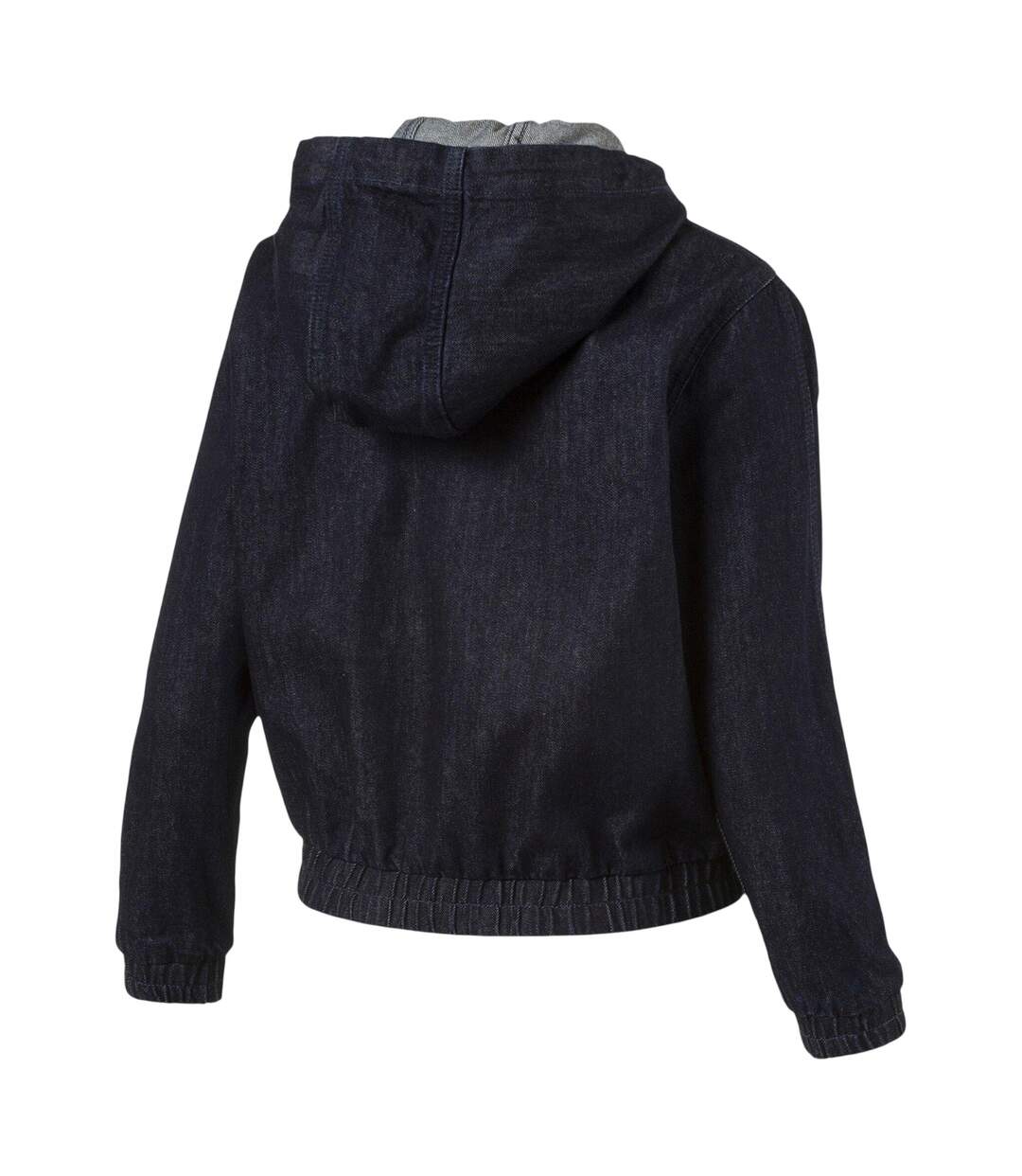 Womens/ladies T7 Denim Track Jacket Black Puma-3
