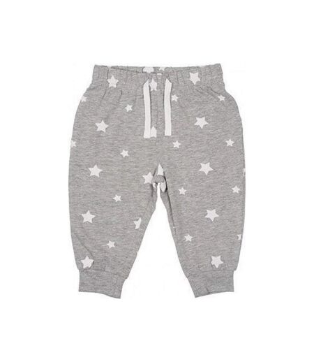 Pantalon De Jogging Motif/style Étoiles Bébé Gris Chiné Blanc Larkwood