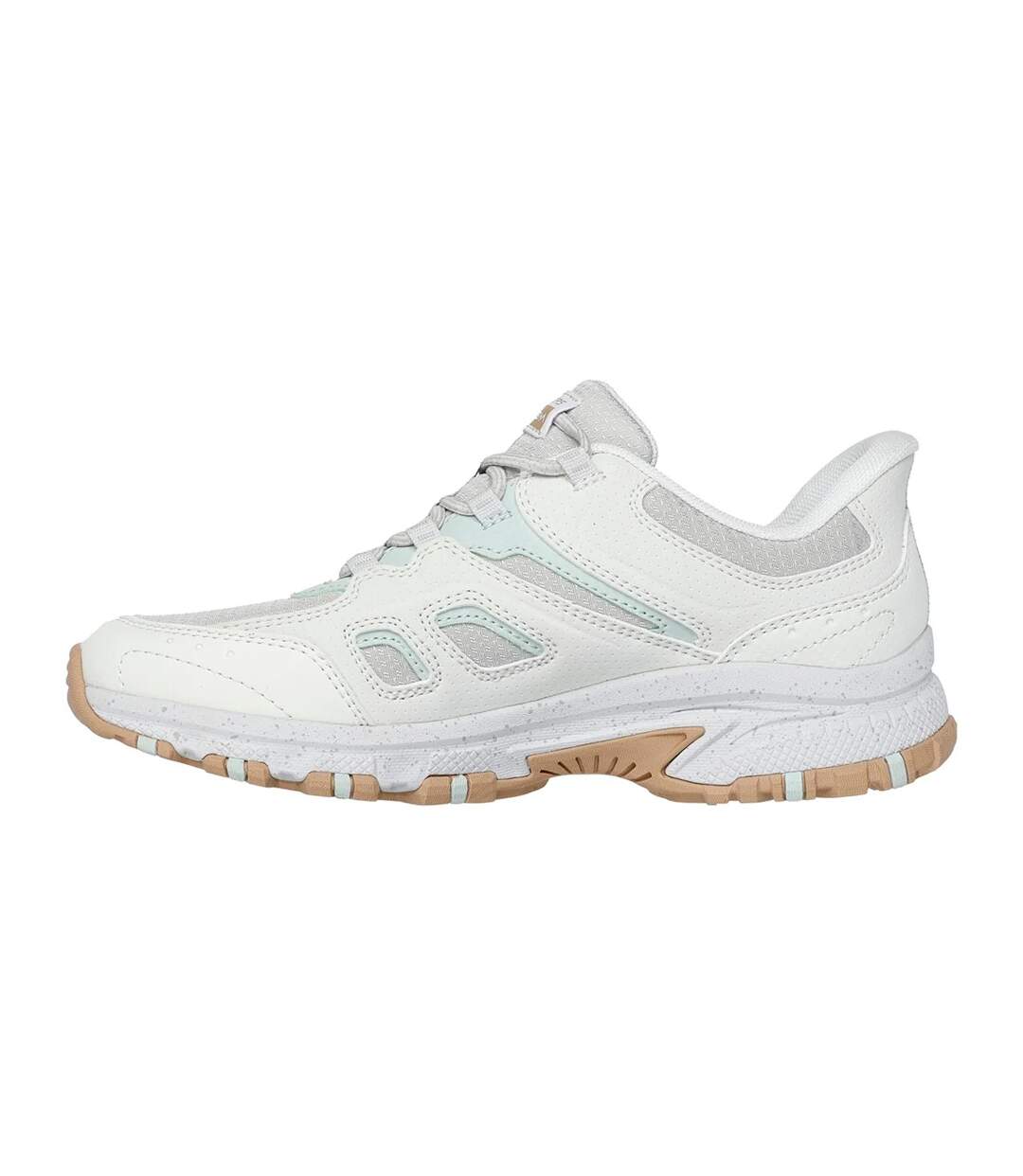 Womens/ladies Hillcrest Kamalino Suede Trainers Light Grey Skechers-2