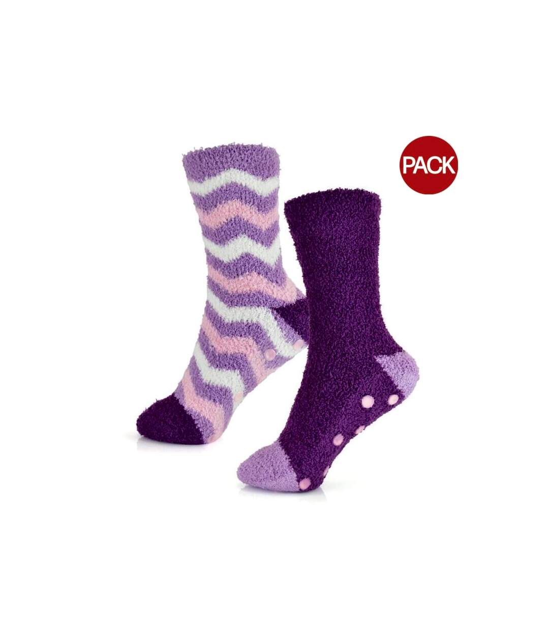 Chaussettes femme violet / rose / blanc RJM-1