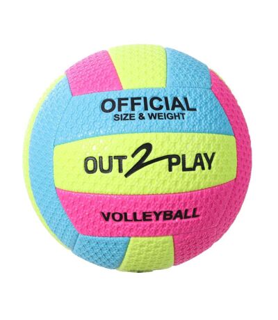 Ballon de beach volley multicolore gomme 260gr - taille unique