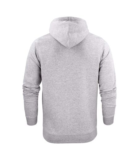 Mens Overhead Melange Full Zip Hoodie Grey Melange Printer