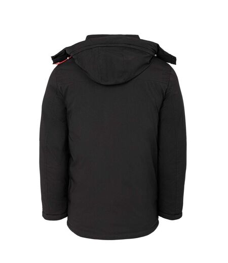 Mens Hooded Puffer Jacket Black Lee Cooper