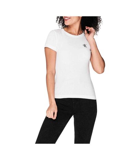 T-shirt Manches Courtes Femme Blanc Vif Calvin Klein