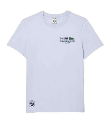 Mens Roland Garro Edition Cotton Tennis T-shirt Blue Lacoste