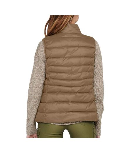 Doudoune sans manches marron femme only quilted 15225157