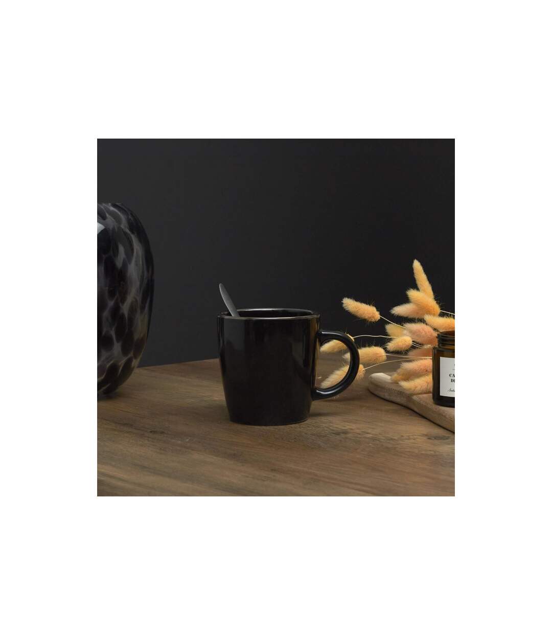 Lot de 6 Mugs en Céramique Lounge 40cl Noir-2