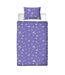 Destined Single Duvet Cover Set Purple White Black Wednesday-4
