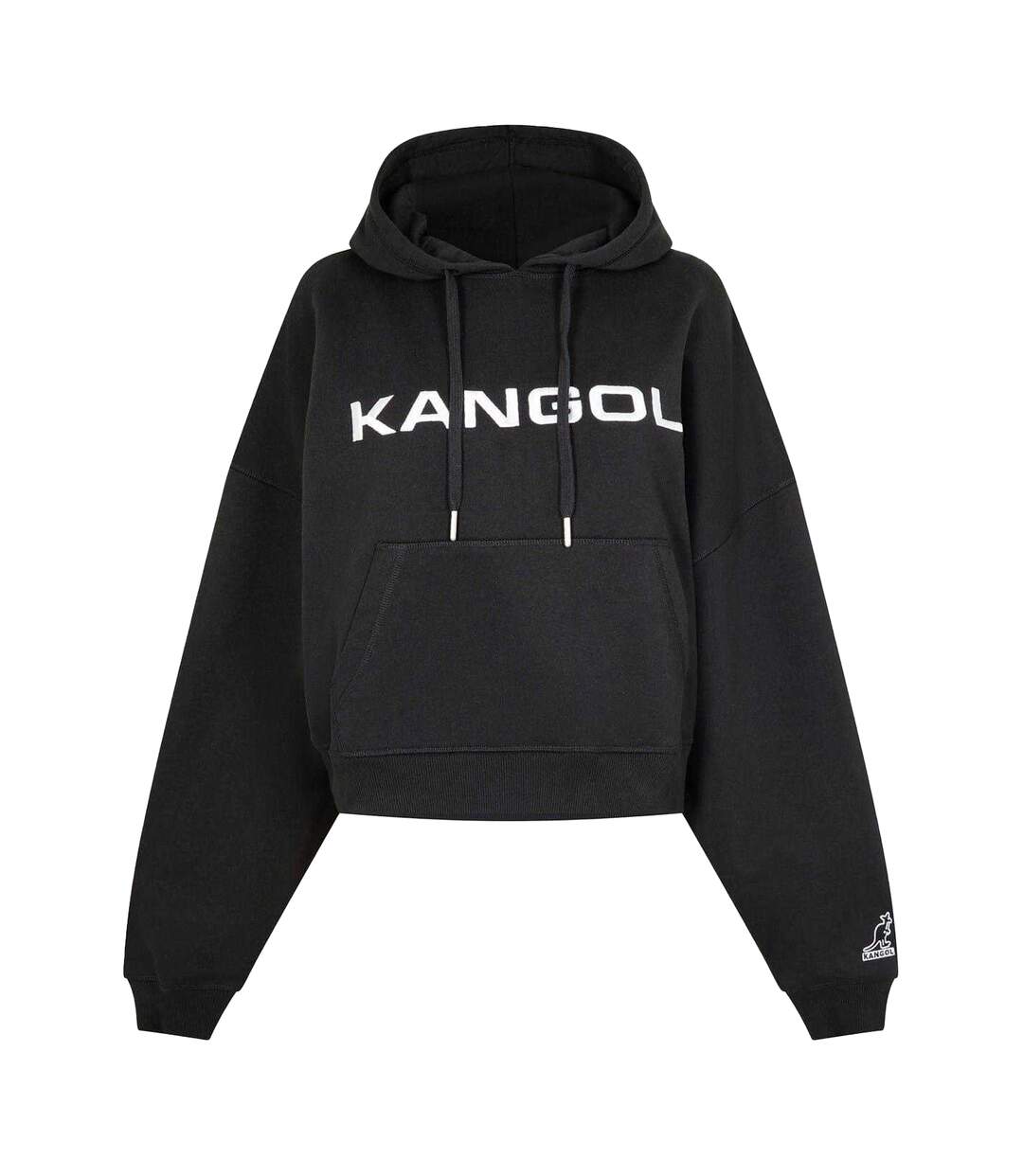 Womens/ladies Logo Hoodie Black Kangol-1