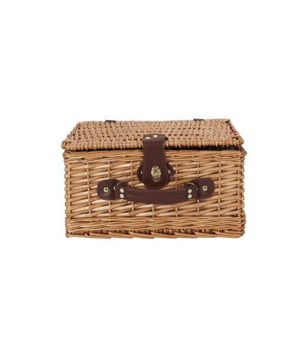 Panier Pique-Nique en Osier Exotique 39cm Marron