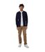 Mens Knitted Zip Front Cardigan Navy Threadbare-1
