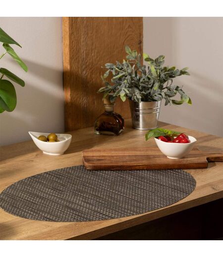 Set de Table Ovale Maoli 35x48cm Noir
