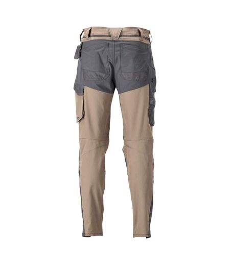 Pantalon De Travail Customised Homme Sable Foncé Gris Pierre Mascot