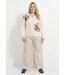 Pull col V applications fleurs-3