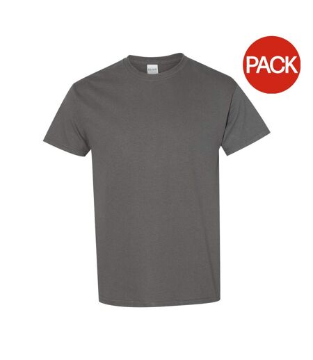 Lot de 5  t-shirts manches courtes hommes gris foncé Gildan