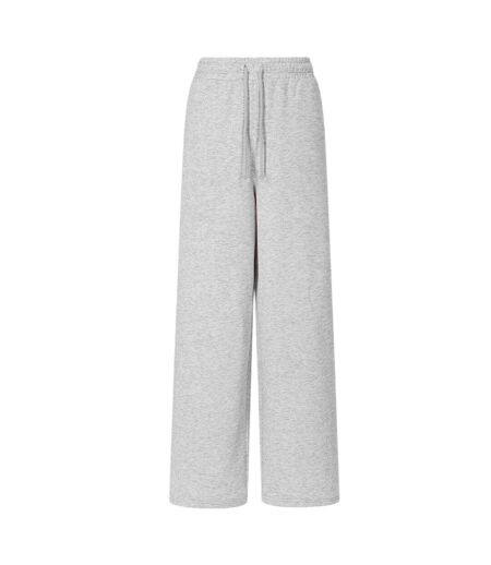 Womens/ladies Polyester Blend Wide Leg Sweatpants Ice Marl Slazenger