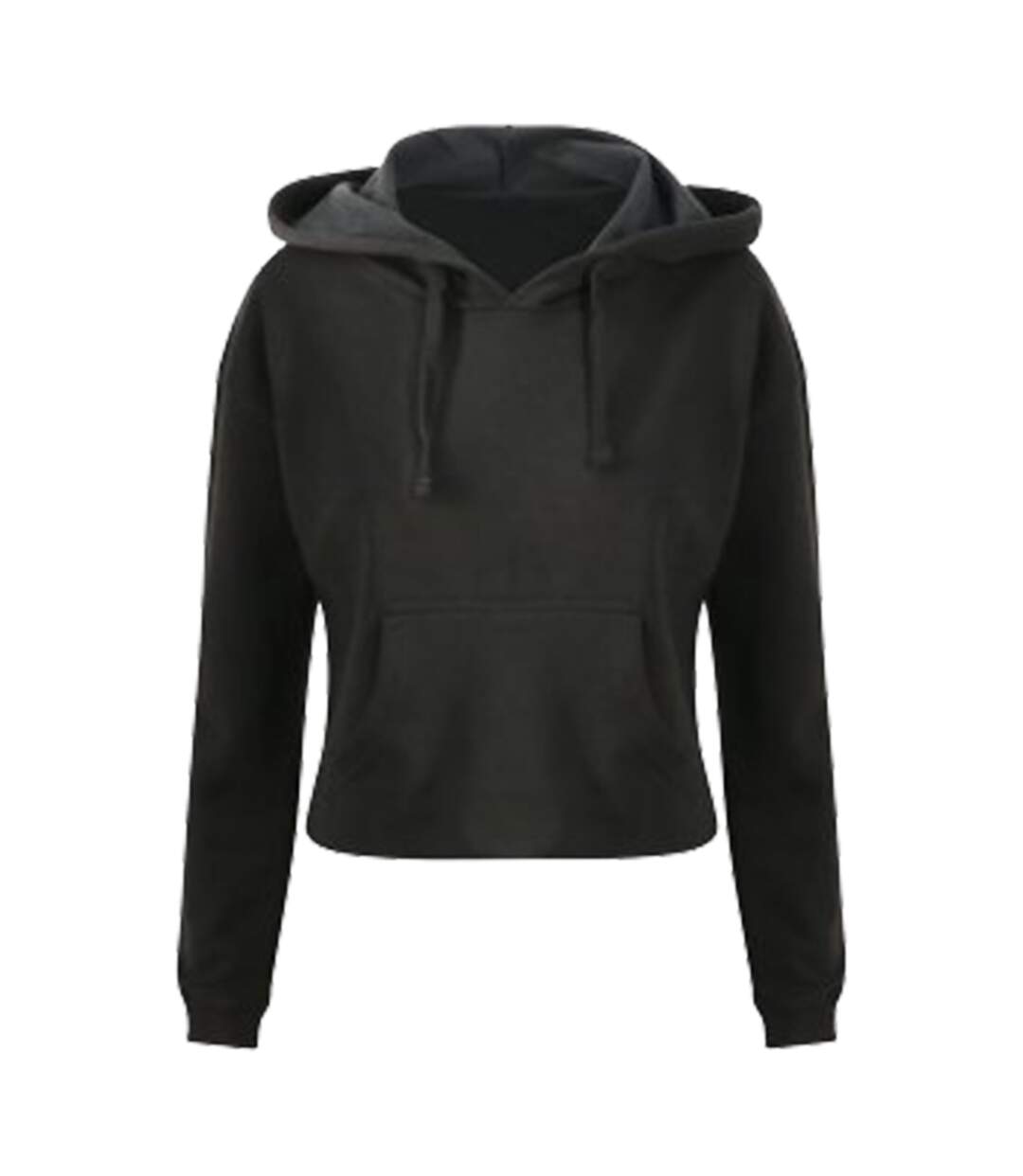 Sweat Court À Capuche Girlie Femme Noir AWDis-1